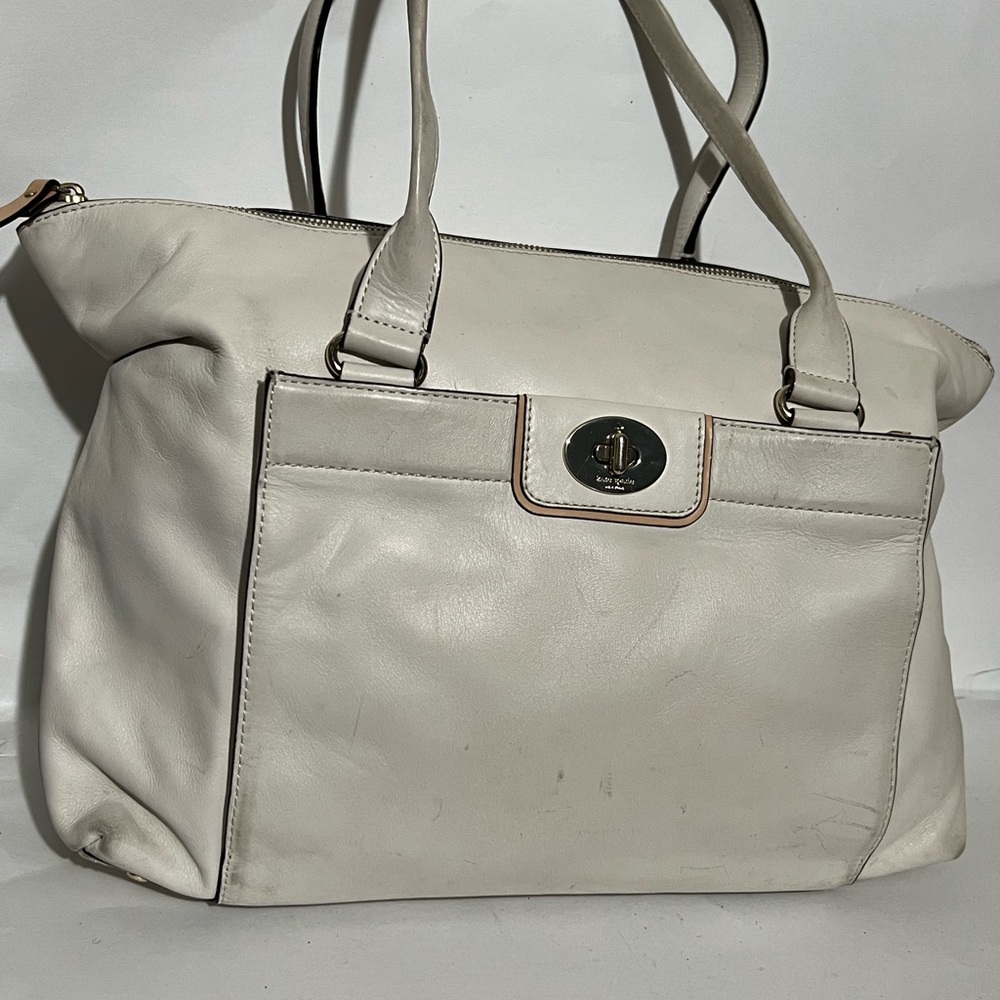 kate spade Cream Leather Shoulder Bag